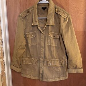 Le Chateau Women's Tan Bomber Jacket